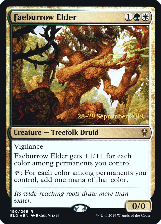 Faeburrow Elder [Throne of Eldraine Prerelease Promos] | Good Games Modbury