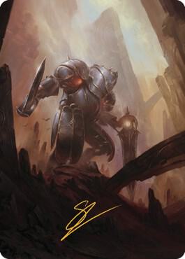 Mountain Art Card Gold Stamped Signature 52 (Art Series: The Brothers' War)  | Good Games Modbury