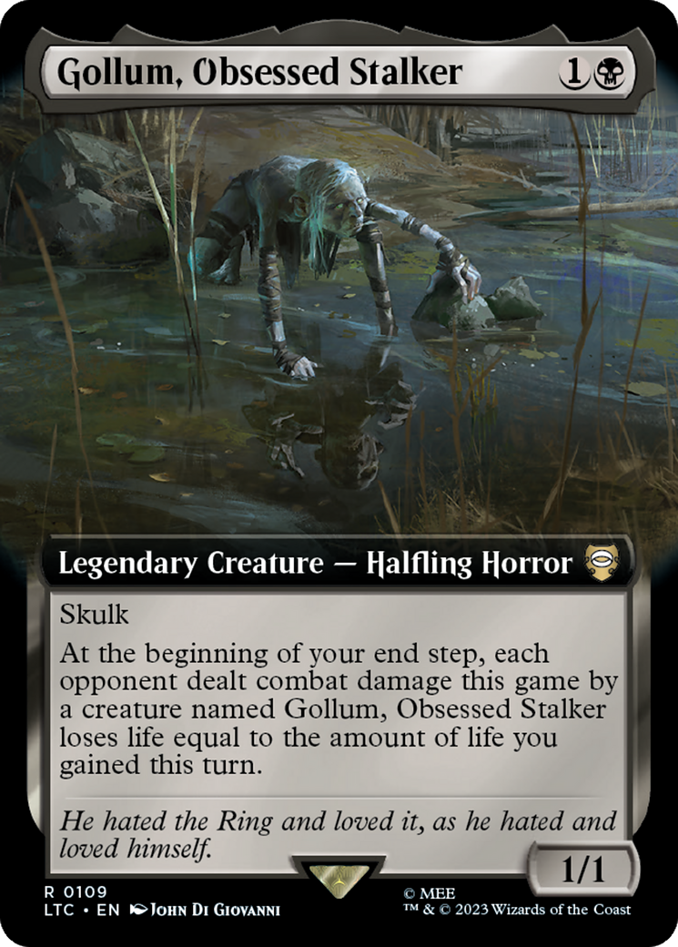 Gollum, Obsessed Stalker (Extended Art) [The Lord of the Rings: Tales of Middle-Earth Commander] | Good Games Modbury