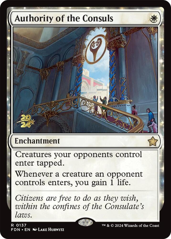 Authority of the Consuls 137s/101 (Prerelease Cards)  - PreRelease Foil | Good Games Modbury
