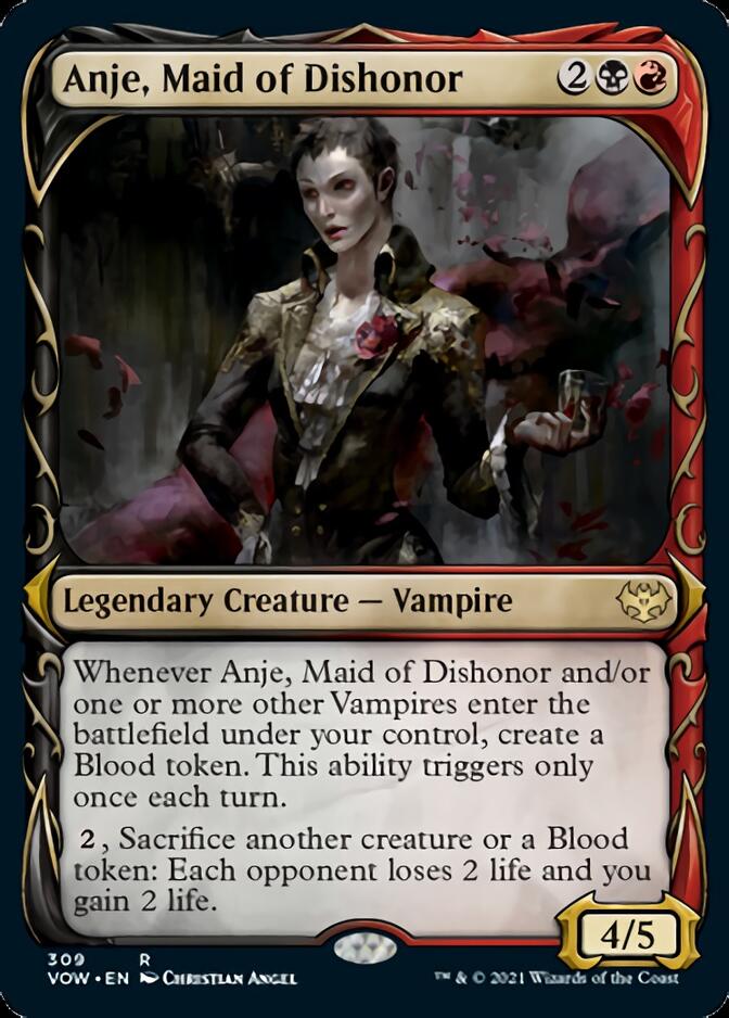 Anje, Maid of Dishonor (Showcase Fang Frame) [Innistrad: Crimson Vow] | Good Games Modbury