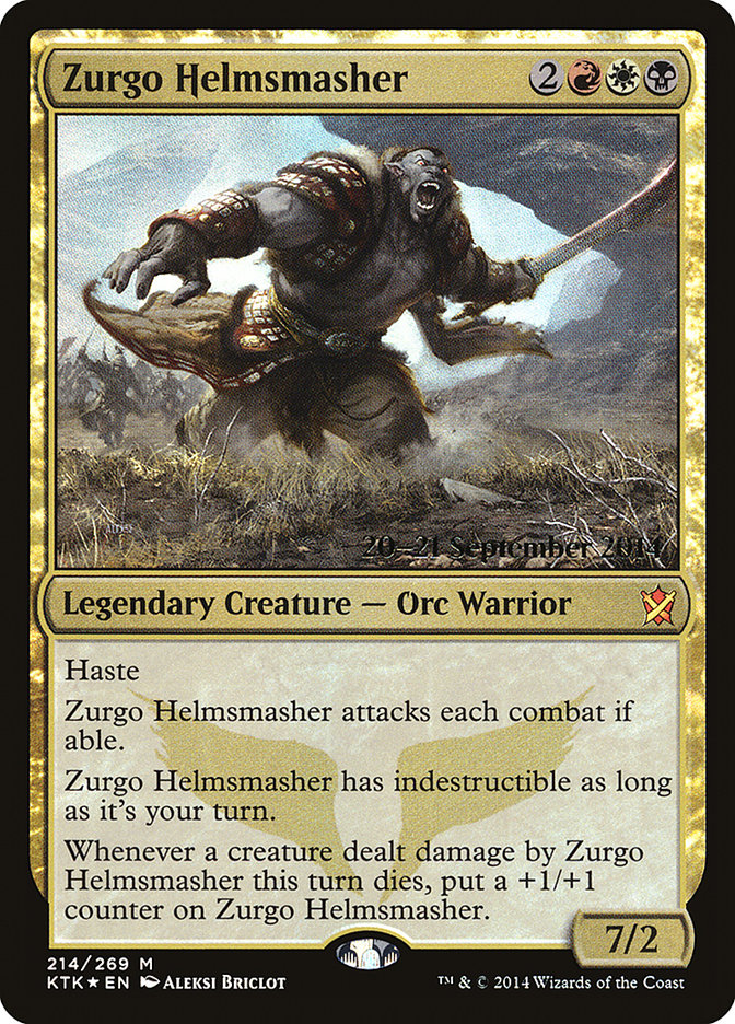 Zurgo Helmsmasher [Khans of Tarkir Prerelease Promos] | Good Games Modbury