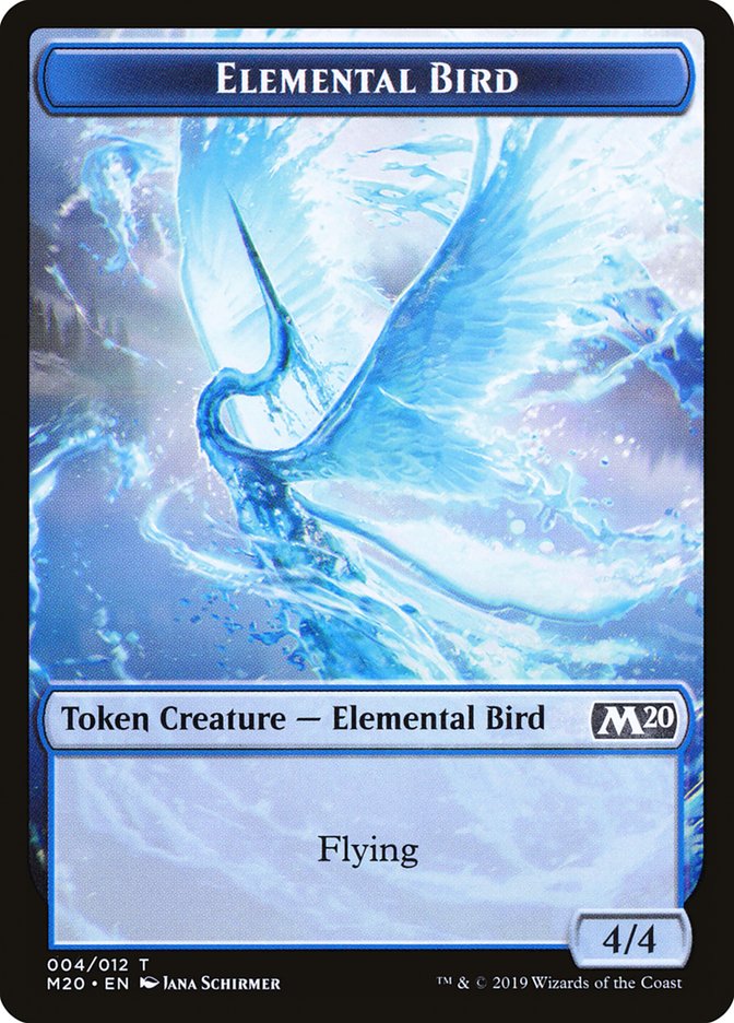 Elemental Bird Token [Core Set 2020 Tokens] | Good Games Modbury