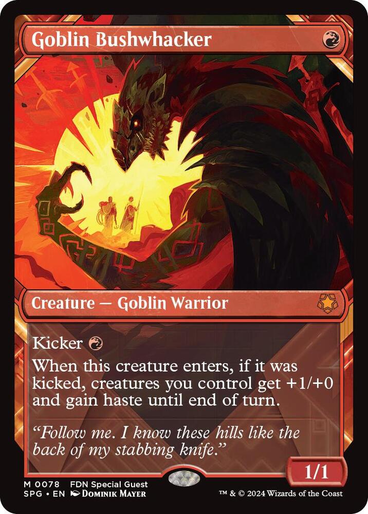 Goblin Bushwhacker 78/0 (Special Guests)  - Showcase Foil | Good Games Modbury