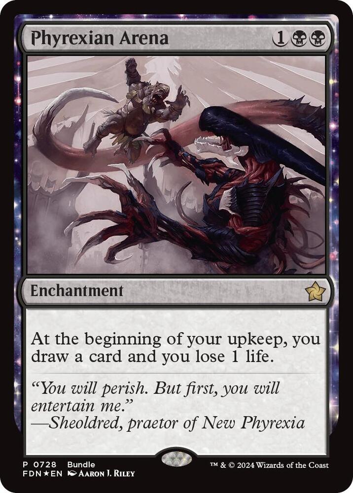 Phyrexian Arena FDN Bundle 728 (Unique and Miscellaneous Promos)  - Foil | Good Games Modbury