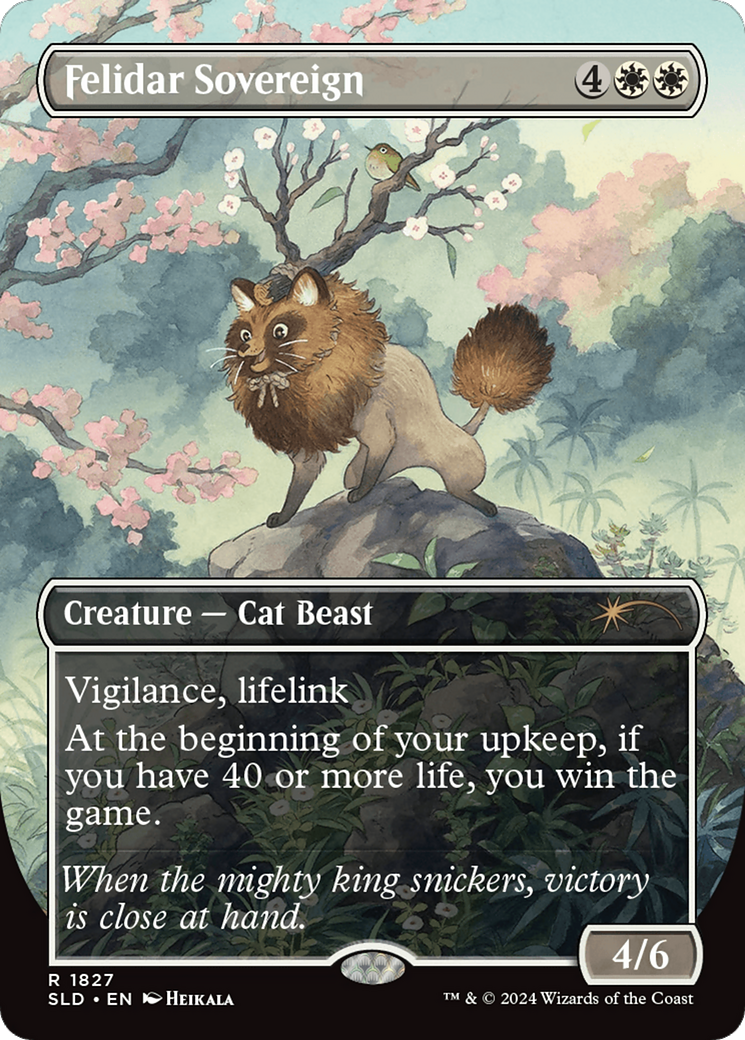Felidar Sovereign (1827) (Rainbow Foil) [Secret Lair Drop Series] | Good Games Modbury