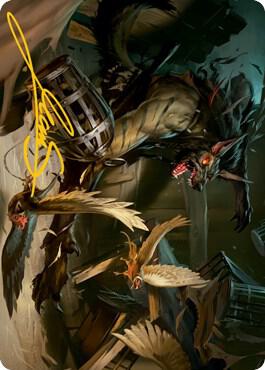 Wing Shredder Art Card Gold Stamped Signature 55 (Art Series: Innistrad: Midnight Hunt)  | Good Games Modbury