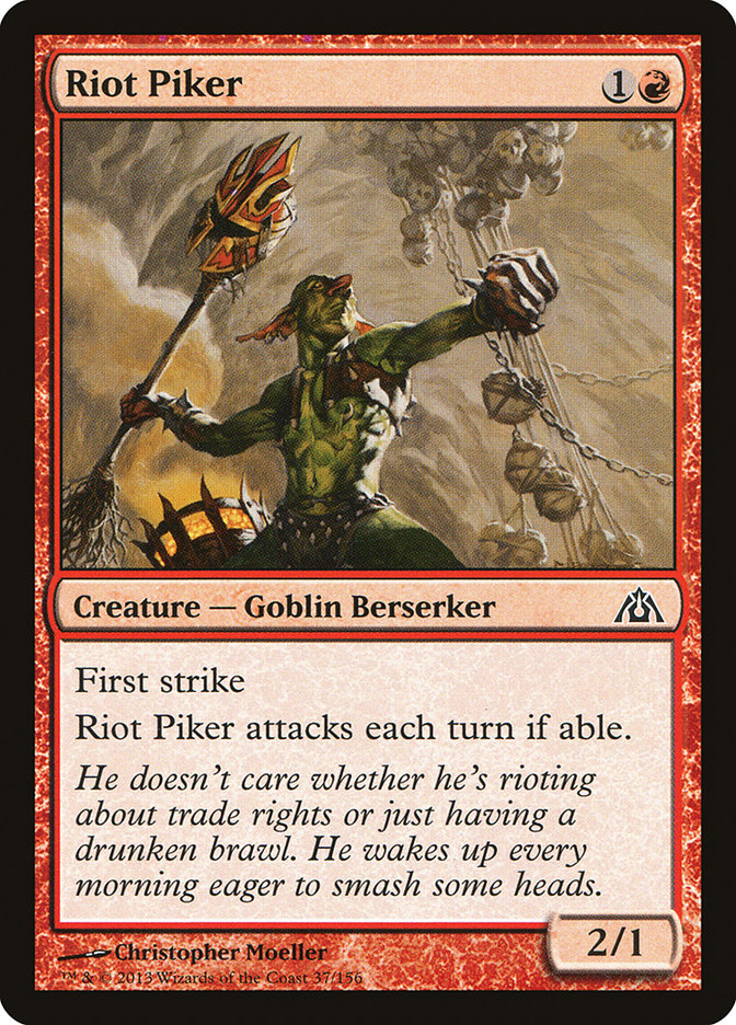 Riot Piker 37/156 (Dragon's Maze)  - Foil | Good Games Modbury