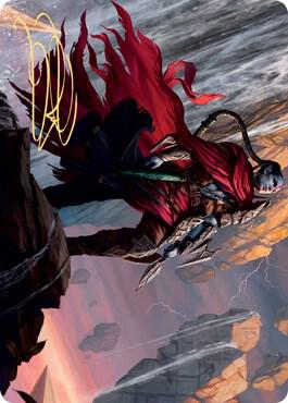 Anowon the Ruin Thief Art Card Gold Stamped Signature 75 (Art Series: Zendikar Rising)  | Good Games Modbury