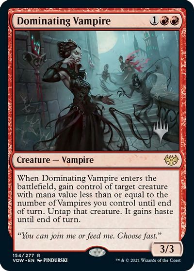 Dominating Vampire (Promo Pack) [Innistrad: Crimson Vow Promos] | Good Games Modbury