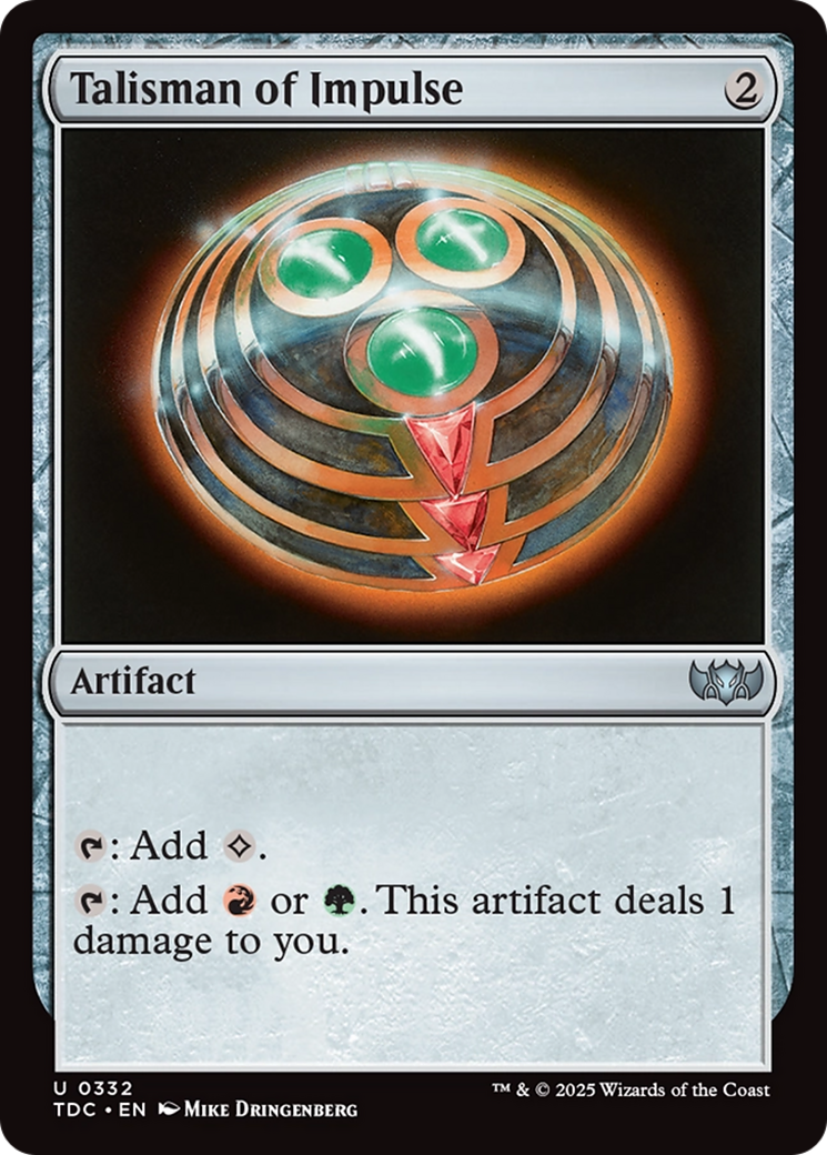 Talisman of Impulse [Tarkir: Dragonstorm Commander] | Good Games Modbury