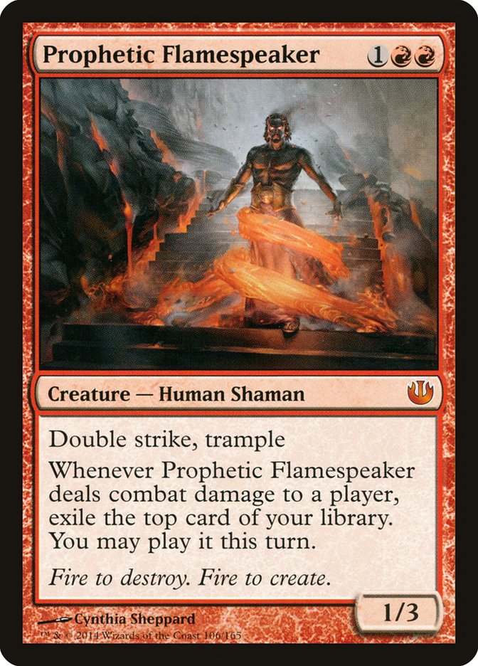 Prophetic Flamespeaker 106/165 (Journey Into Nyx)  - Foil | Good Games Modbury
