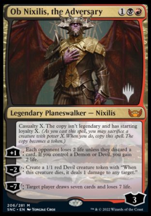 Ob Nixilis, the Adversary (Promo Pack) [Streets of New Capenna Promos] | Good Games Modbury