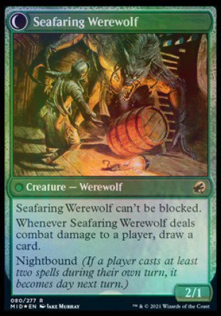 Suspicious Stowaway // Seafaring Werewolf [Innistrad: Midnight Hunt Prerelease Promos] | Good Games Modbury