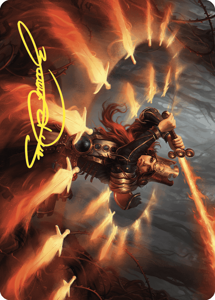 Heartflame Duelist Art Card (Gold-Stamped Signature) [Wilds of Eldraine Art Series] | Good Games Modbury