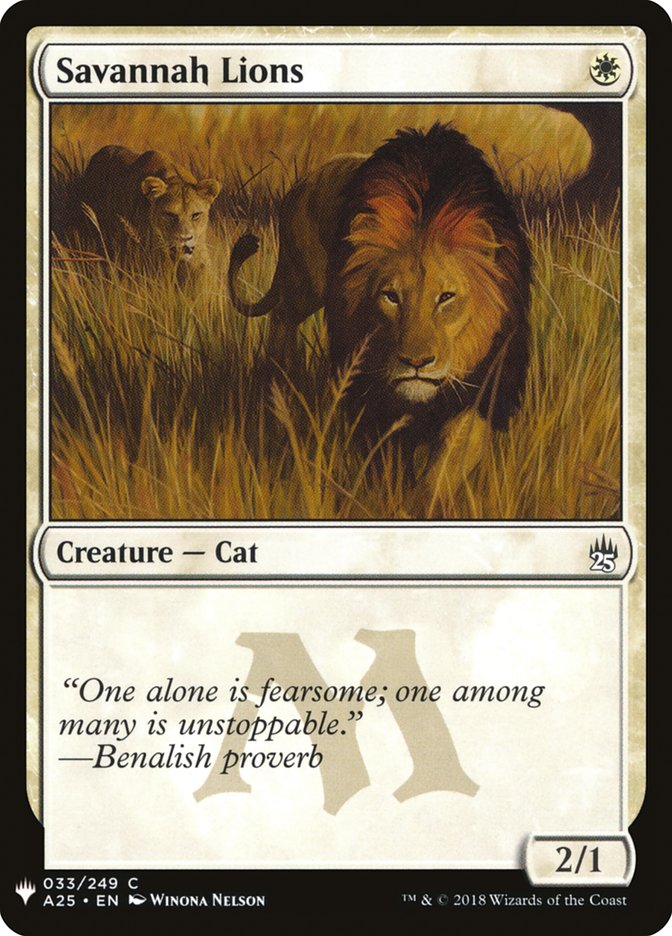Savannah Lions [Mystery Booster] | Good Games Modbury