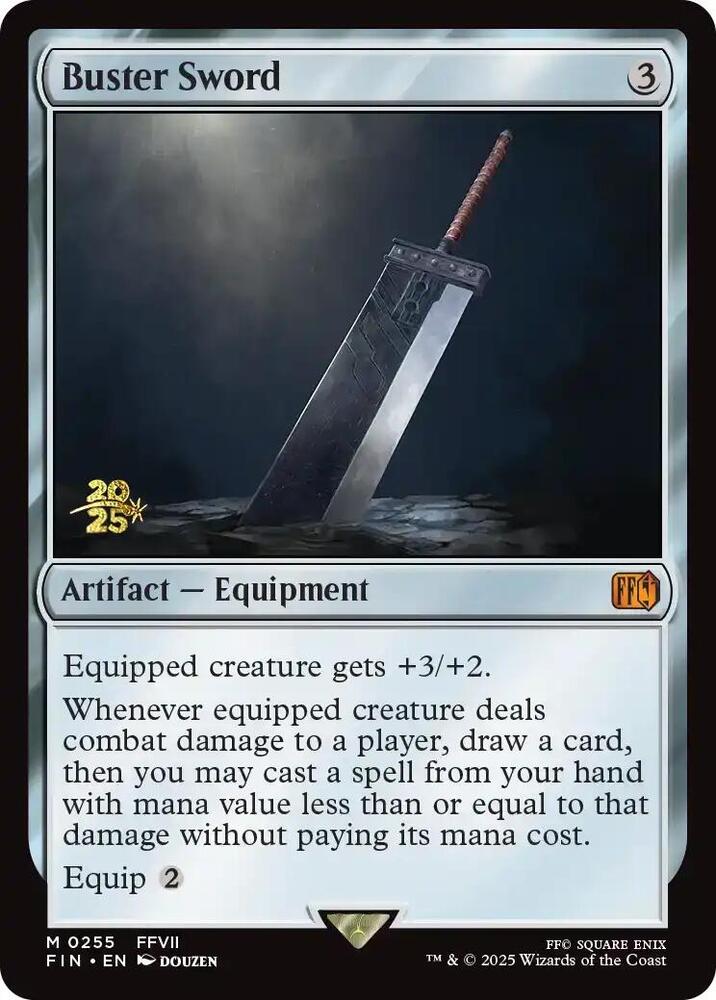 Buster Sword 255s/116 (Prerelease Cards)  - Foil | Good Games Modbury
