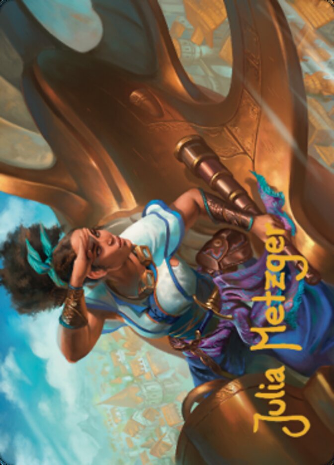 Talas Lookout Art Card (Gold-Stamped Signature) [Dominaria United Art Series] | Good Games Modbury