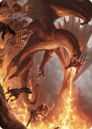 Realm Scorcher Hellkite Art Card 19 (Art Series: Wilds of Eldraine)  | Good Games Modbury