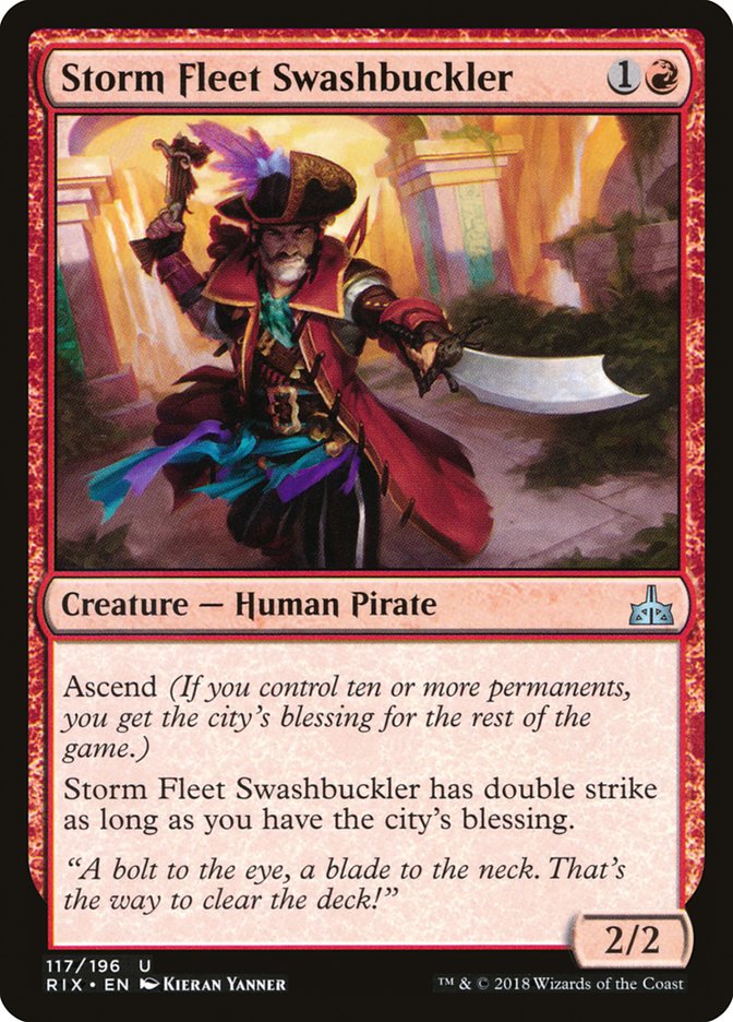 Storm Fleet Swashbuckler 117/196 (Rivals of Ixalan)  | Good Games Modbury
