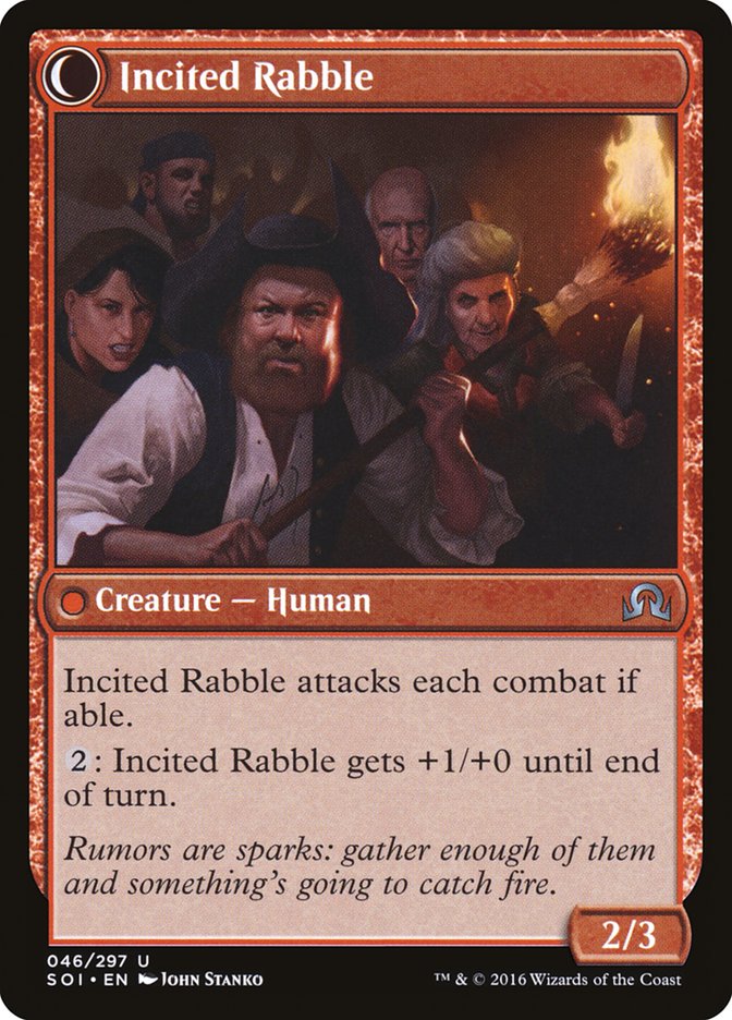 Town Gossipmonger // Incited Rabble [Shadows over Innistrad] | Good Games Modbury