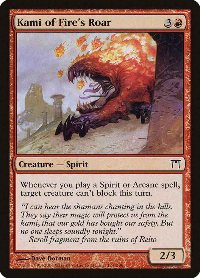 Kami of Fire's Roar 174/306 (Champions of Kamigawa)  - Foil | Good Games Modbury