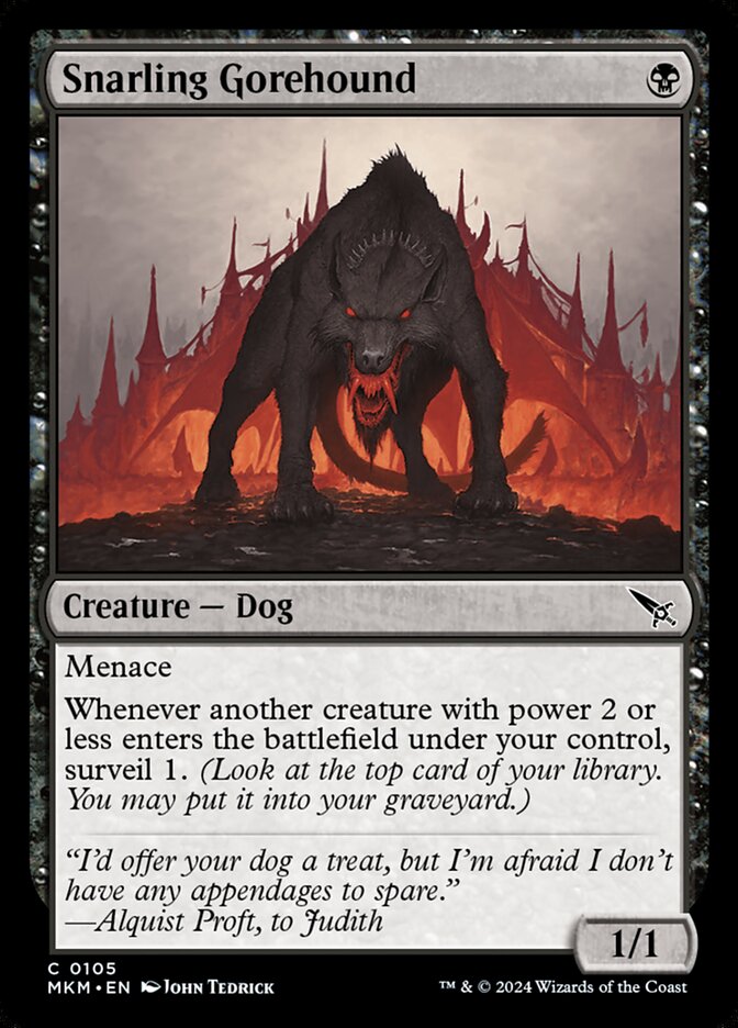 Snarling Gorehound 105/286 (Murders at Karlov Manor)  - Foil | Good Games Modbury