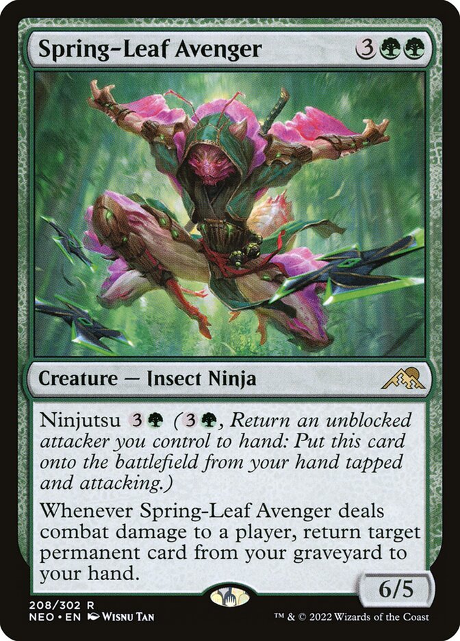Spring-Leaf Avenger 208 (Kamigawa: Neon Dynasty)  - Foil | Good Games Modbury