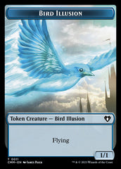 Treasure // Bird Illusion Double-Sided Token [Commander Masters Tokens] | Good Games Modbury