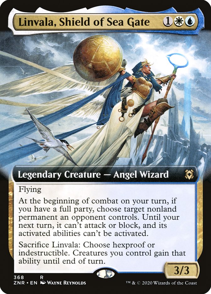 Linvala, Shield of Sea Gate (Extended Art) [Zendikar Rising] | Good Games Modbury