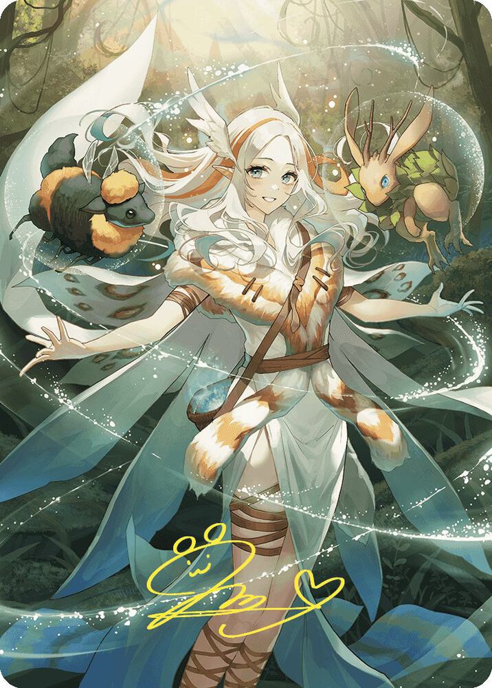 Greater Auramancy Anime Art Card Gold Stamped Signature 76 (Art Series: Wilds of Eldraine)  | Good Games Modbury