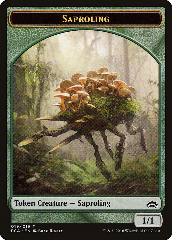 Saproling // Goblin Double-Sided Token [Planechase Anthology Tokens] | Good Games Modbury