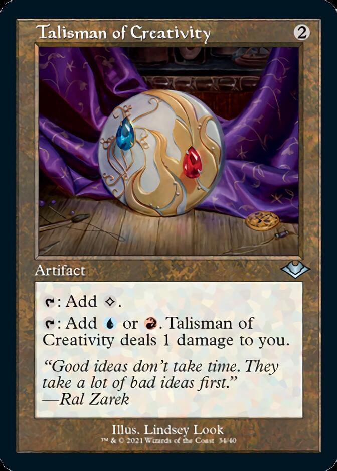 Talisman of Creativity (Retro Foil Etched) [Modern Horizons 2] | Good Games Modbury