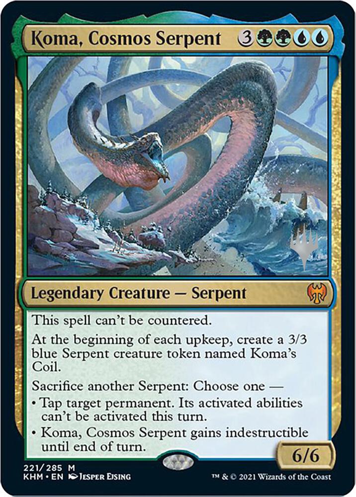 Koma Cosmos Serpent 221 (Promo Pack: Kaldheim)  - Foil | Good Games Modbury
