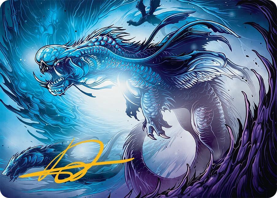 Roiling Dragonstorm Art Card 33 54 Gold Stamped Signature 33 (Art Series: Tarkir: Dragonstorm)  | Good Games Modbury