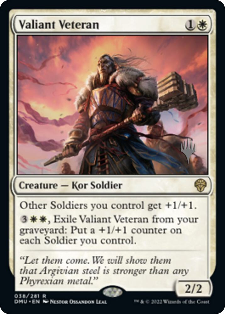 Valiant Veteran 38p/161 (Promo Pack: Dominaria United)  | Good Games Modbury