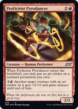 Proficient Pyrodancer Galaxy Foil 406/244 (Unfinity)  - Foil | Good Games Modbury