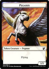 Pegasus // Human Double-Sided Token [Commander 2019 Tokens] | Good Games Modbury