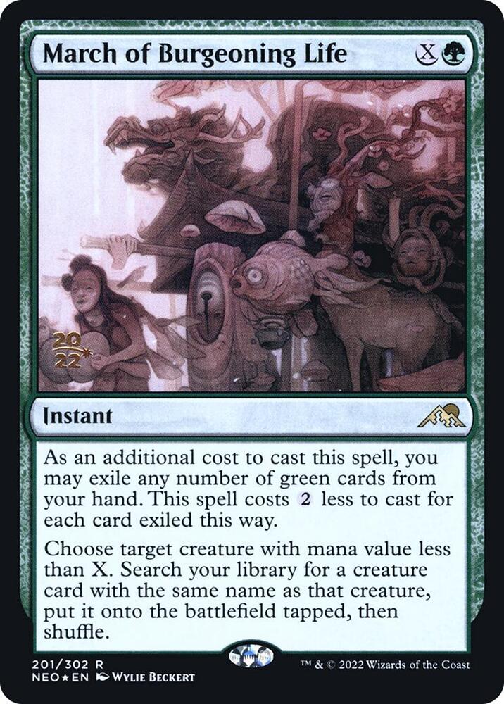 March of Burgeoning Life 201s/157 (Prerelease Cards)  - Foil | Good Games Modbury