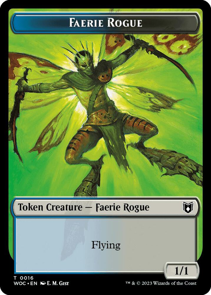 Faerie Rogue 0016 Copy Double Sided Token 16 // 4 (Commander: Wilds of Eldraine)  | Good Games Modbury
