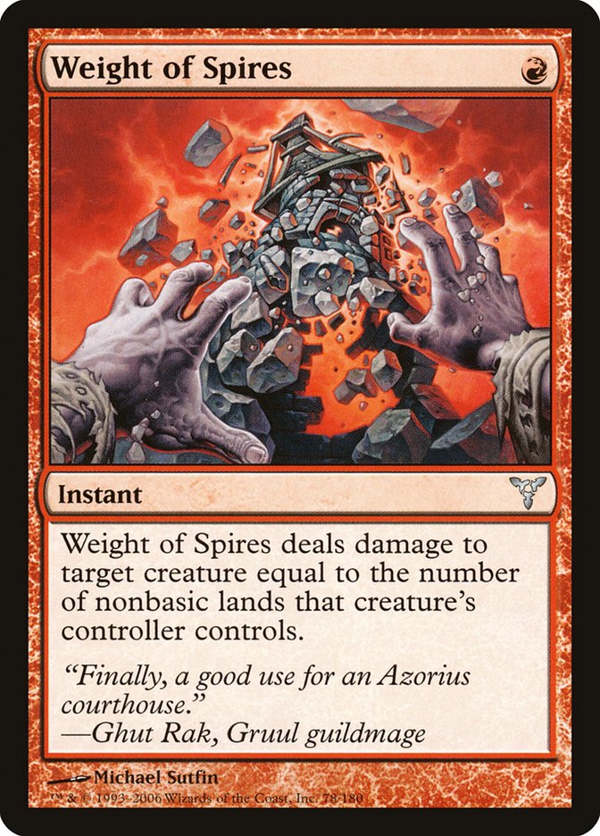 Weight of Spires 78/180 (Dissension)  - Foil | Good Games Modbury