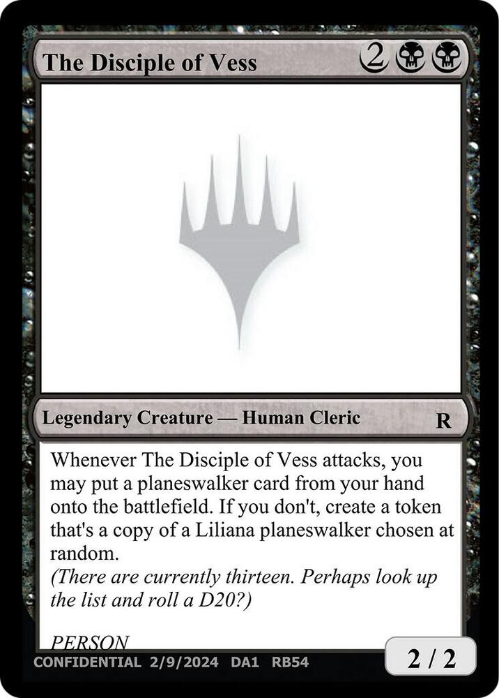 The Disciple of Vess RB54/477 (Un-Known Event Playtest Cards)  | Good Games Modbury