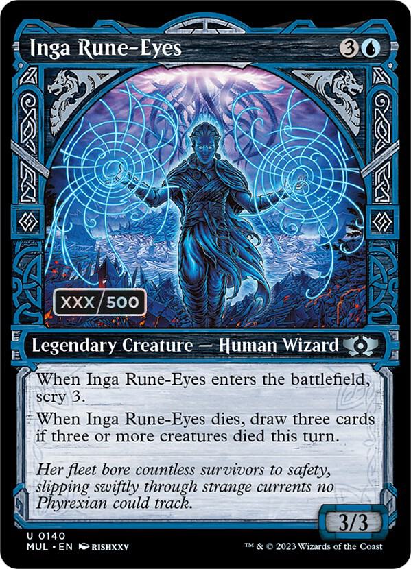 Inga Rune-Eyes Serialized 140z/65 (March of the Machine: Multiverse Legends)  - Double Rainbow Foil | Good Games Modbury