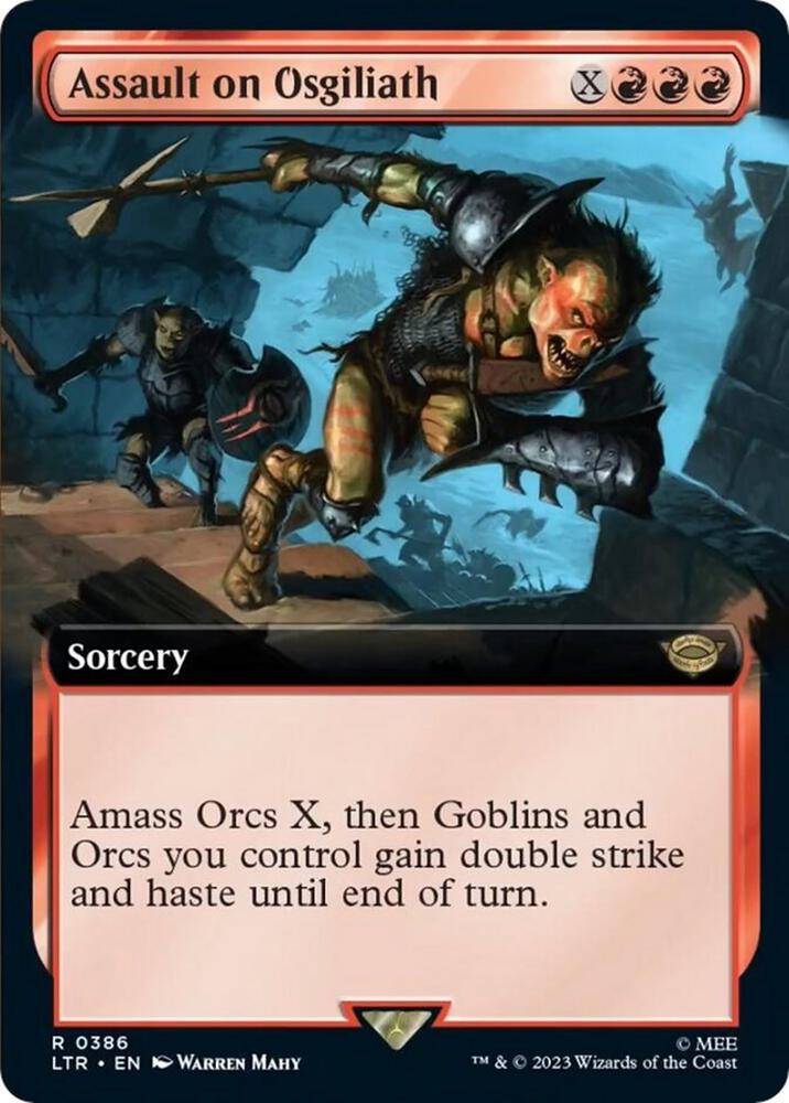 Assault on Osgiliath 386/281 (Universes Beyond: The Lord of the Rings: Tales of Middle-earth)  - Extended Art | Good Games Modbury