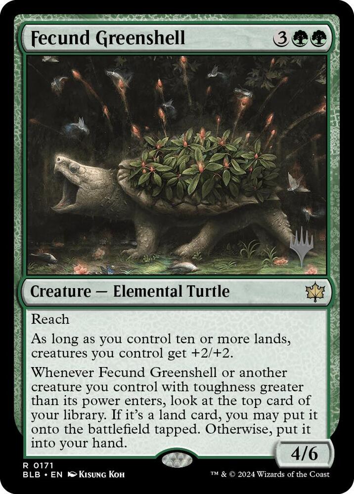 Fecund Greenshell 171 (Promo Pack: Bloomburrow)  - Foil | Good Games Modbury