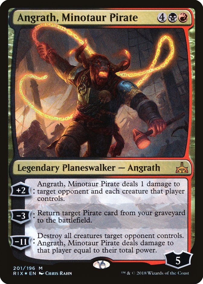 Angrath, Minotaur Pirate 201 (Rivals of Ixalan)  - Foil | Good Games Modbury