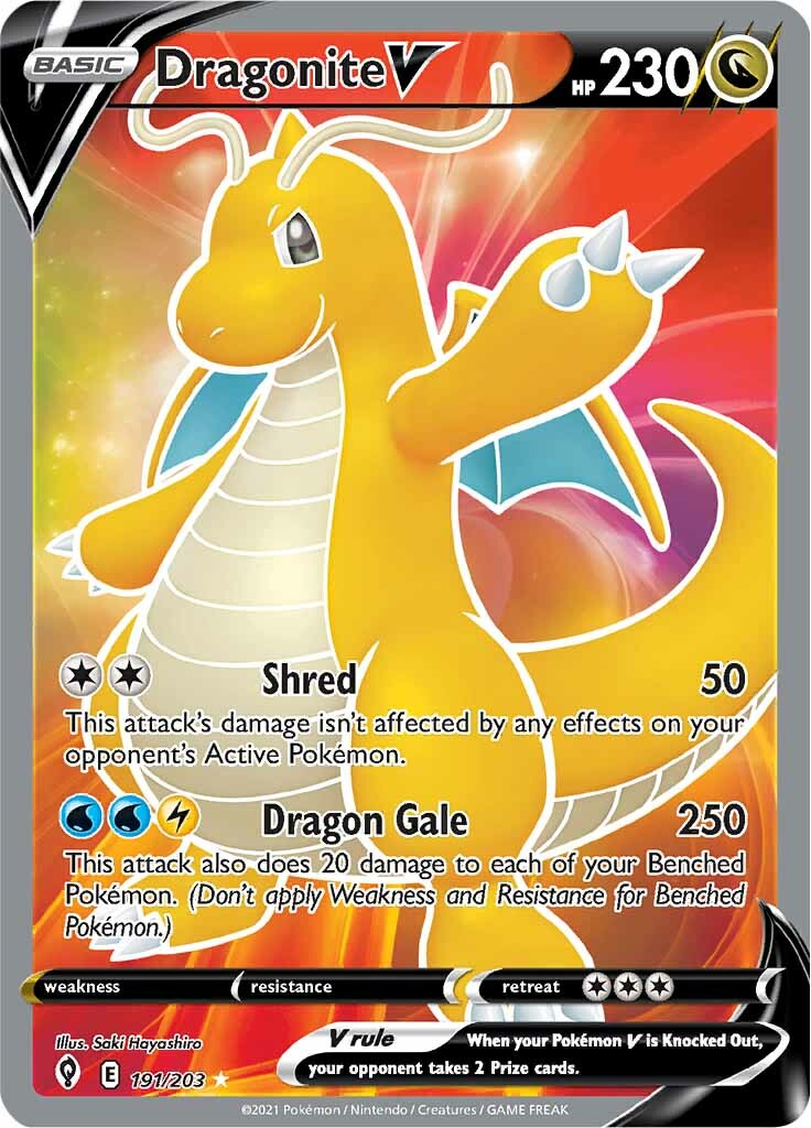 Dragonite V (191/203) [Sword & Shield: Evolving Skies] | Good Games Modbury