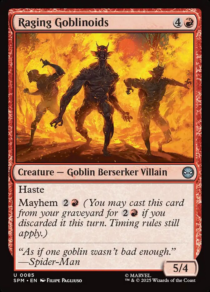 Raging Goblinoids 85/198 (Marvel's Spider-Man)  - Foil | Good Games Modbury