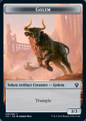 Golem (026) // Thopter Double-Sided Token [Commander 2021 Tokens] | Good Games Modbury