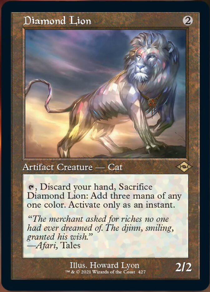 Diamond Lion (Retro Foil Etched) [Modern Horizons 2] | Good Games Modbury